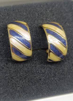 Серьги с эмалями.