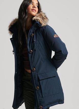 Жіноча утеплена пухова парка superdry rookie (с-м)