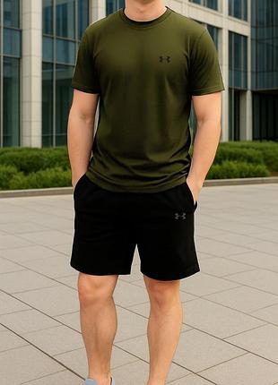 ❗акция❗👕 стильная мужская футболка + шорты under armour летний костюм мужская одежда премиум качество
