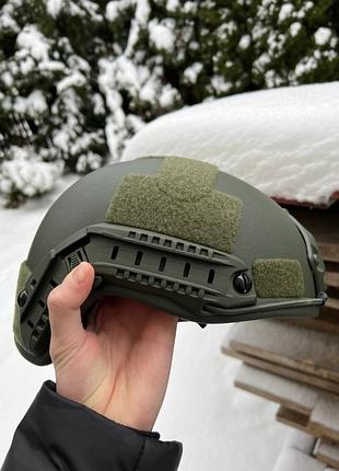 Балістична каска kevlar fast nij iiia сертифікована олива