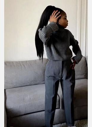 Zara | штани з високою талією | чорні | розмір s