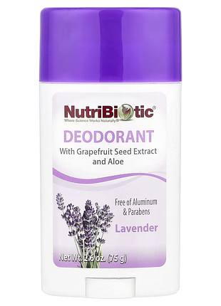 Nutribiotic, дезодорант, лаванда, 75 г (2,6 унции)