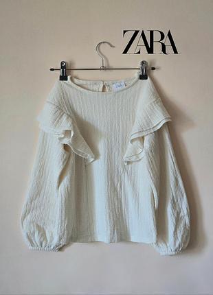Блуза з воланами zara kids блузка в школу