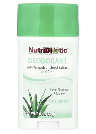 Nutribiotic, дезодорант, без запаха, 75 г (2,6 унции)