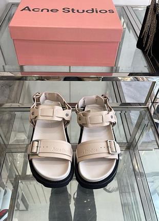 🤍 молочні босоніжки сандалі acne studios розмір 38