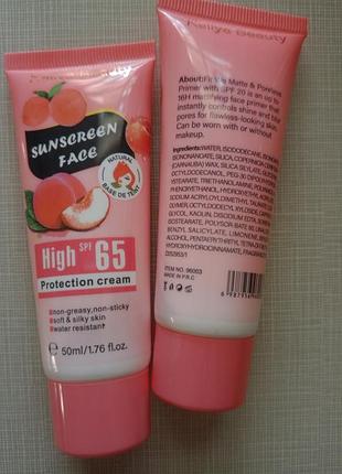 Сонцезахисний крем з екстрактом персика spf 65+
