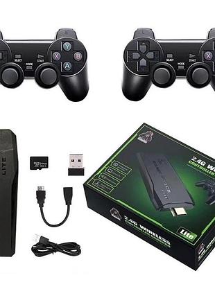 Игровая приставка game stick hdmi 20000 игр. ретро консоль. 2 геймпада. dendy sega playstation. память 64 гб.