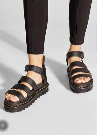 Распродажа 2+1 кожаные сандалии босоножки женские платиорма кожа dr. martens blaire