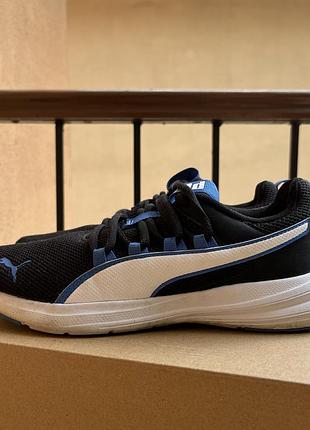 Мальчишки черные текстильные кроссовки puma 37 р.