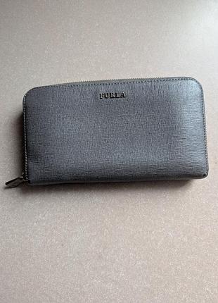 Кошелек furla babylon xl zip around женский оригинал натуральная кожа-сафьяно
