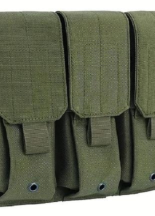 Подсумок тактический на три магазина зеленый