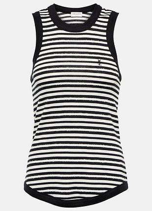 Женская майка в чёрно-белую полоску люкс