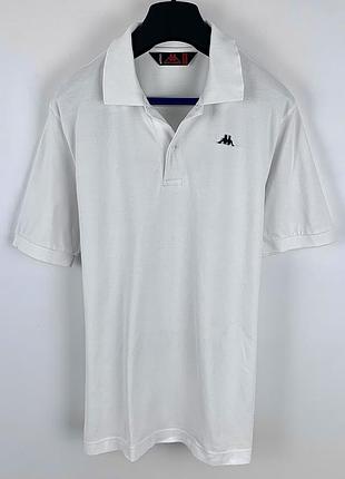 Kappa polo shirt чоловіче футболка поло однотонне біле