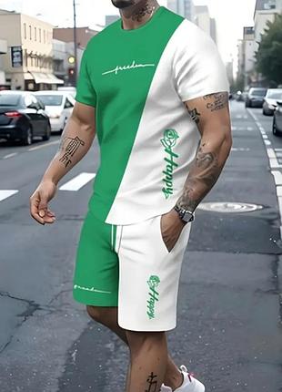 Мужской костюм с шортами, батал