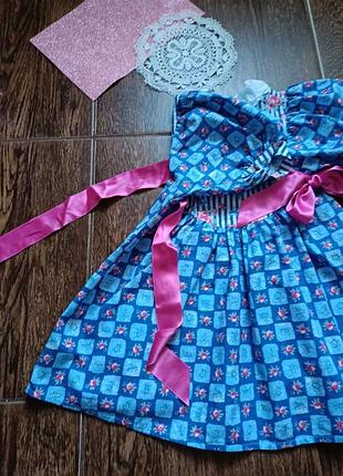 Детское платье летнее винтажное,98/ хлопок атласные ленты фотосессия раут прогулка