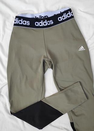 Спортивные лосины леггинсы с лого ✨ adidas ✨ с логотипом с вставками спортивные штаны с логотипом