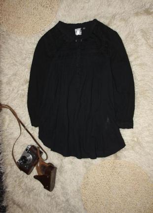 Черная блузка. рубашка h&m