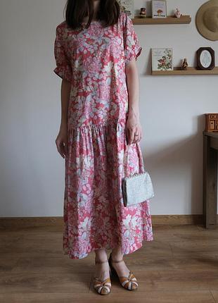 Вінтажна чайна сукня в квітковий принт laura ashley