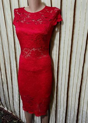 Платье красное кружевое, кружевное, кружево, платье