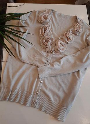 Красивий светр кардиган розмір 2xl/3xl