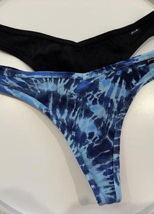 Набор трусики хлопковые стринги victoria’s secret pink