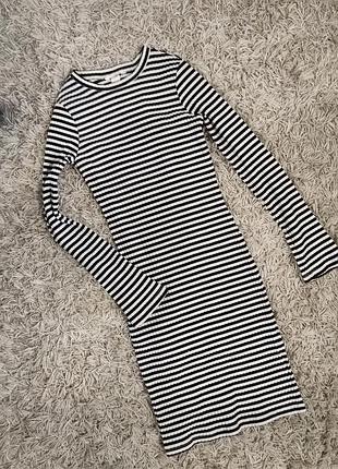Платье в полоску h&m р.xs