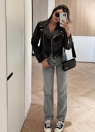 Куртка косуха сіра