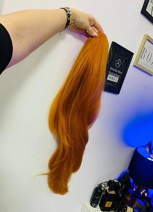 Парик - хвост рыжие волосы