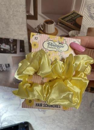 Набір сатинових резинок для волосся the vintage cosmetic company (2шт)