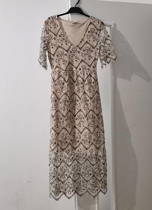 Гипюровое платье vila р.10 (36)