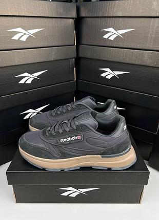 Чоловічі кросівки reebok classic black brown grey
