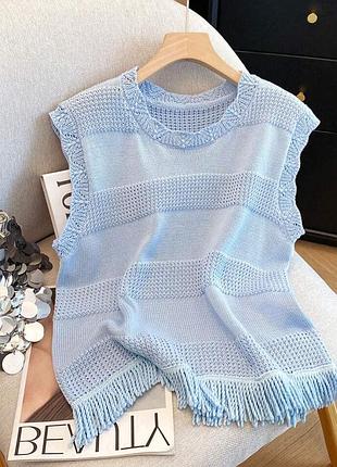 Вʼязаний жилет майка