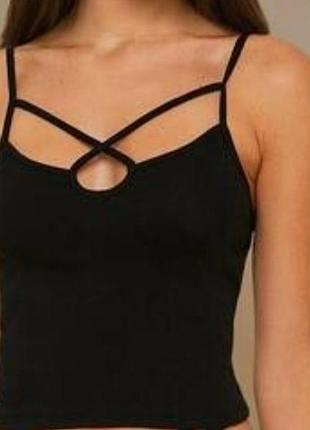 Чорна майка топ