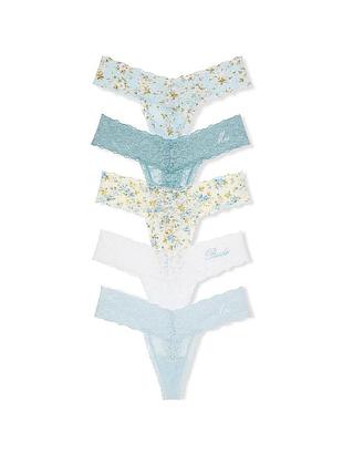 Набір мереживних трусиків стрінги victoria's secret