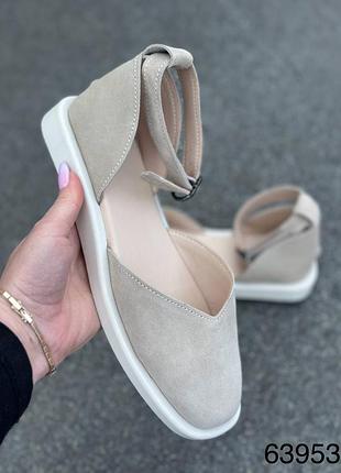 Босоніжки натуральна замша