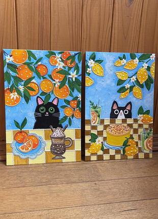 Картини “лимонний день” та «апельсиновий день» набір із 2 робіт