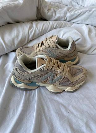 Кроссовки new balance 9060 ivory cream pink sand
