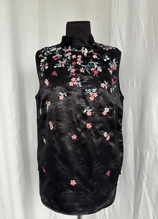 Блуза ципао китаянка сатин