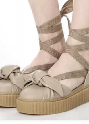 Літні босоніжки puma fenty by rihanna бежеві 25,5см (40р)