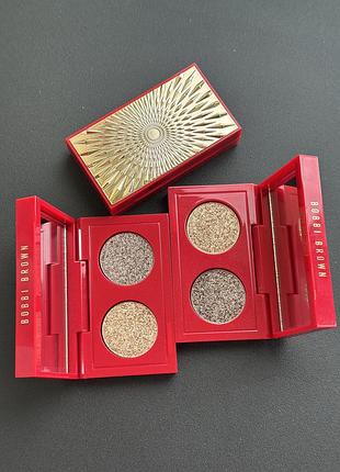 Bobbi brown eyeshadow duo suede sugar & steel quartz подвійні тіні для повік, лімітована серія.