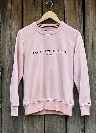 Tommy hilfiger женская кофта свитшот толстовка бледно розовая размер m