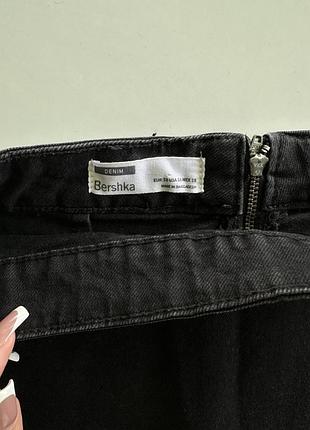 Чорна джинсова спідниця bershka 5
