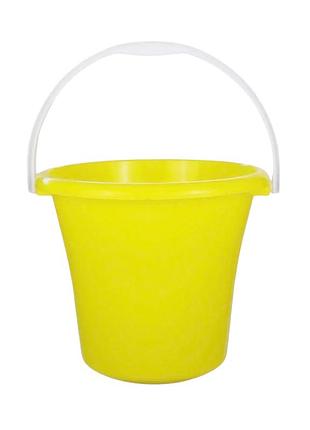 Відро пластикове soloplast 6 літрів жовте для господарських потреб