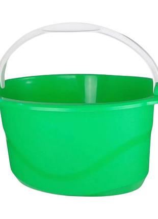 Відро овальне 16 літрів soloplast пластикове господарське з ручкою во-16