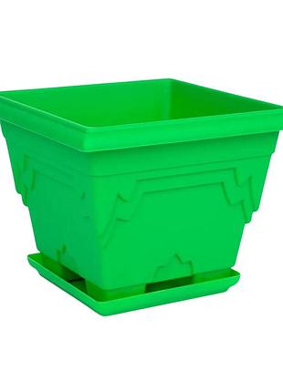 Кашпо з підставкою soloplast 2,6 л — декоративний пластиковий вазон для квітів