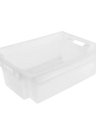 Пластиковий ящик soloplast 600x400x200 мм перфорований для овочів, фруктів і харчових продуктів