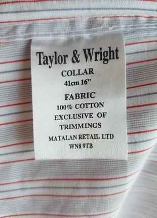 Рубашка taylor & wright хлопок размер 41.7 фото