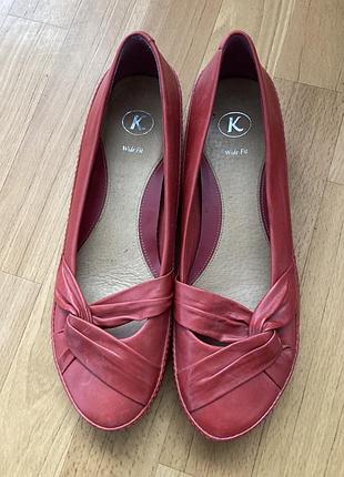 Балетки clarks red натур шкіра