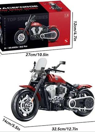 Конструктор мотоцикл harley davidson 586 деталей | сумісний з lego | байк для дорослих та дітей