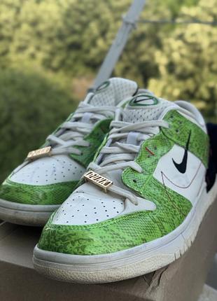 Кросівки чоловічі nike dunk low disrupt 2 44 біло-зелені
